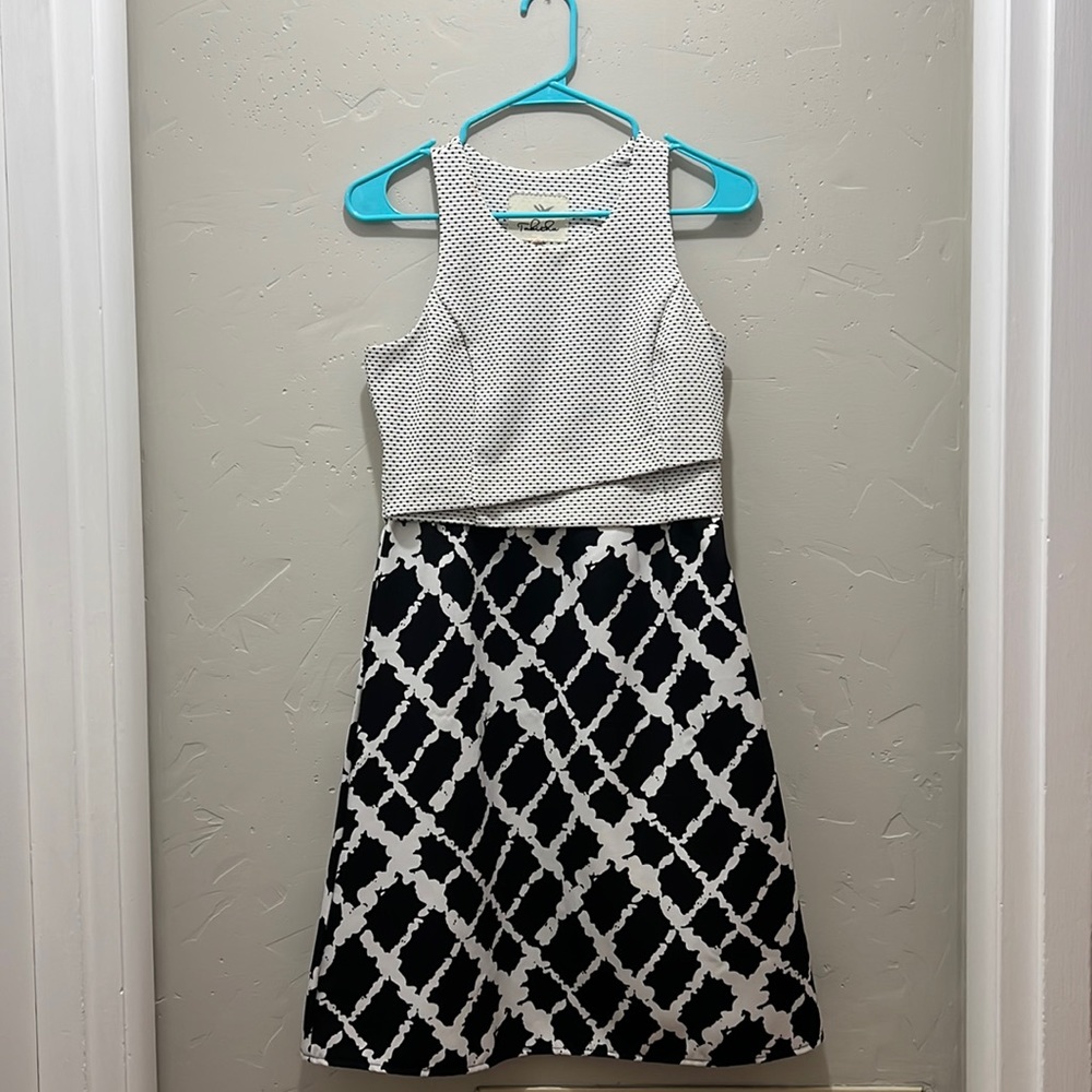 Anthropologie Tabitha Alesia Black and White Dress Size 2